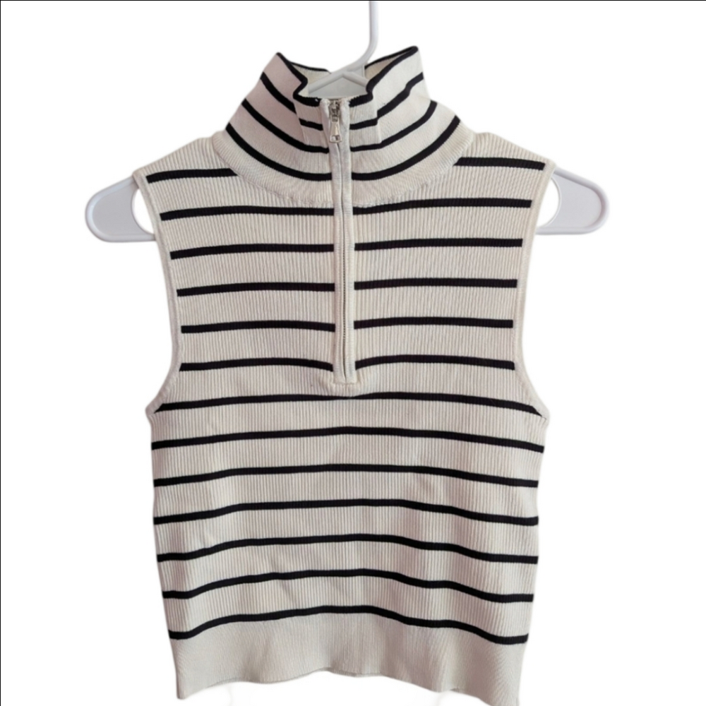 NWT Zara Women's Striped Sleeveless Top - Picture 2 of 8